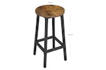 Vasagle Bar Stools | Rustic Brown/Black | Set of 2 Vasagle Bar Stools | Rustic Brown/Black | Set of 2