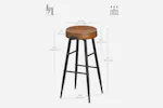 Vasagle Bar Stools | Echo Collection | High | Caramel Brown | Set of 2 Vasagle Bar Stools | Echo Collection | High | Caramel Brown | Set of 2