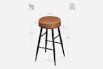 Vasagle Bar Stools | Echo Collection | Low | Caramel Brown | Set of 2 Vasagle Bar Stools | Echo Collection | Low | Caramel Brown | Set of 2