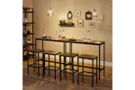 Vasagle Dining Set | Table & 2 Bar Stools | Rustic Brown/Black Vasagle Dining Set | Table & 2 Bar Stools | Rustic Brown/Black