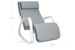 Songmics Birch Wood Rocking Chair | Light Grey Songmics Birch Wood Rocking Chair | Light Grey