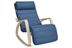 Songmics Birch Wood Armrests Rocking Chair | Midnight Blue/Natural Songmics Birch Wood Armrests Rocking Chair | Midnight Blue/Natural