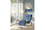 Songmics Birch Wood Armrests Rocking Chair | Midnight Blue/Natural Songmics Birch Wood Armrests Rocking Chair | Midnight Blue/Natural