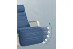 Songmics Birch Wood Armrests Rocking Chair | Midnight Blue/Natural Songmics Birch Wood Armrests Rocking Chair | Midnight Blue/Natural