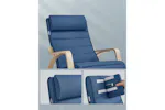 Songmics Birch Wood Armrests Rocking Chair | Midnight Blue/Natural Songmics Birch Wood Armrests Rocking Chair | Midnight Blue/Natural