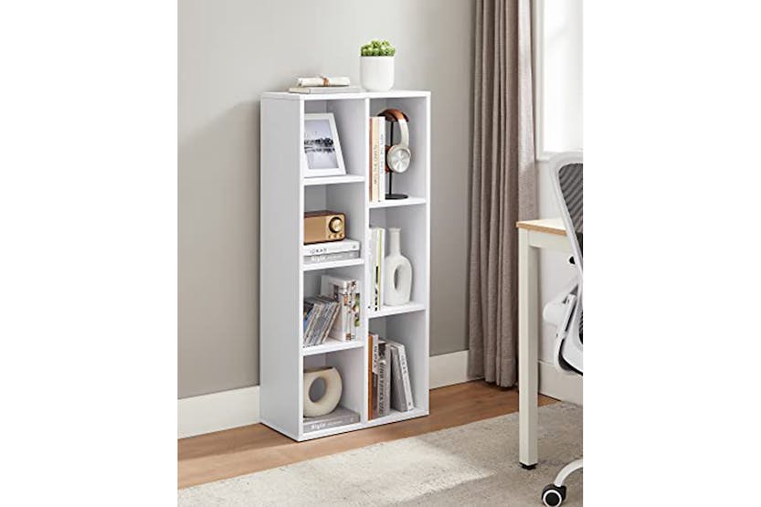 Vasagle Bookshelf with 7 Open Compartments | White Vasagle Bookshelf with 7 Open Compartments | White