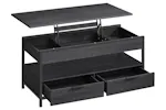 Vasagle Coffee Table with Storage Drawers | Charcoal Grey/Ink Black Vasagle Coffee Table with Storage Drawers | Charcoal Grey/Ink Black