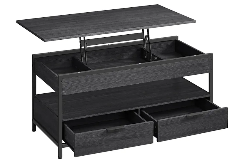 Vasagle Coffee Table with Storage Drawers | Charcoal Grey/Ink Black Vasagle Coffee Table with Storage Drawers | Charcoal Grey/Ink Black