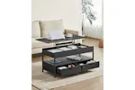 Vasagle Coffee Table with Storage Drawers | Charcoal Grey/Ink Black Vasagle Coffee Table with Storage Drawers | Charcoal Grey/Ink Black