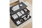 Vasagle Coffee Table with Storage Drawers | Charcoal Grey/Ink Black Vasagle Coffee Table with Storage Drawers | Charcoal Grey/Ink Black