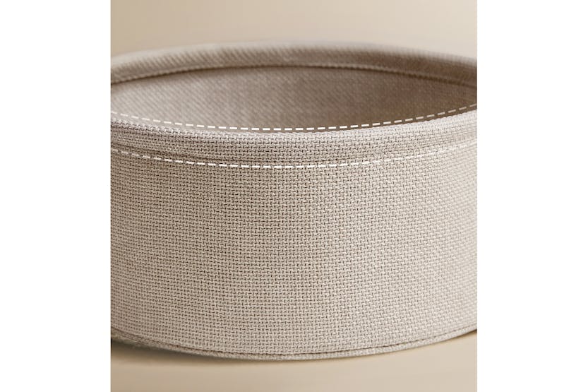 Vasagle Round Coffee Table with Storage | Matte White/Camel Brown Vasagle Round Coffee Table with Storage | Matte White/Camel Brown