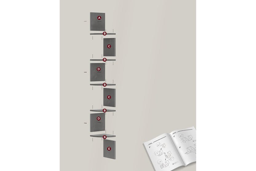 Vasagle Corner Shelf with 5 Shelves | Dove Grey Vasagle Corner Shelf with 5 Shelves | Dove Grey