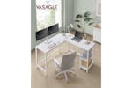 Vasagle L-shaped Computer Desk with 2 Storage Shelves | Maple White Vasagle L-shaped Computer Desk with 2 Storage Shelves | Maple White