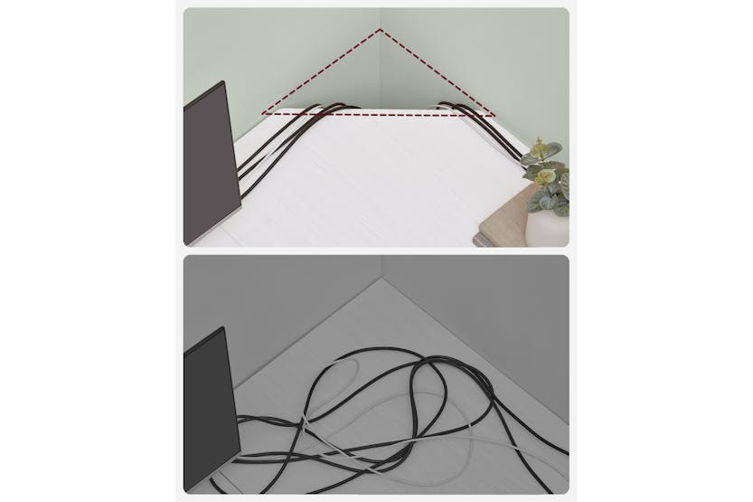 Vasagle L-shaped Computer Desk with 2 Storage Shelves | Maple White Vasagle L-shaped Computer Desk with 2 Storage Shelves | Maple White