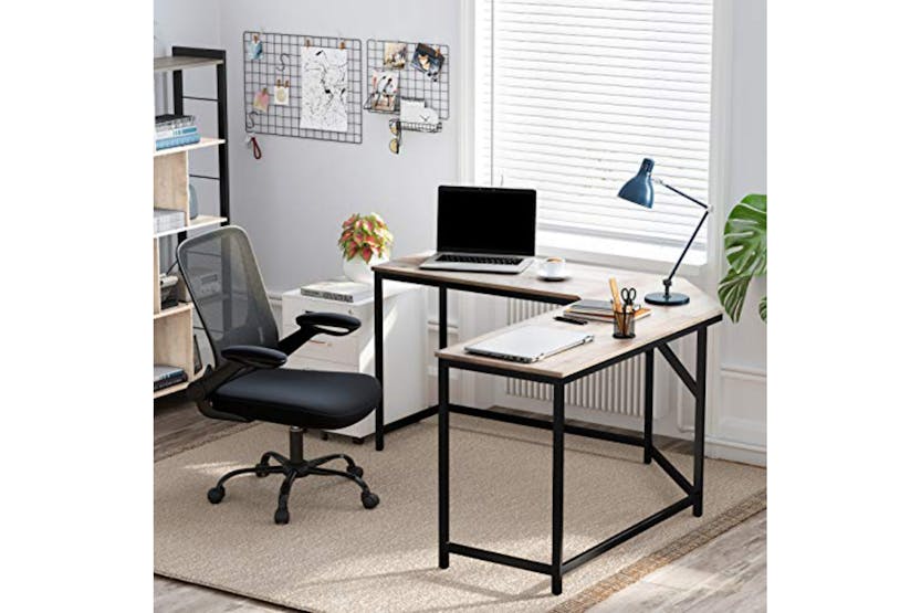 Vasagle L-Shaped Computer Desk | Greige/Black Vasagle L-Shaped Computer Desk | Greige/Black