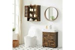 Vasagle Hanging Bathroom Storage with Adjustable Shelf and Double Shutter Doors | Rustic Brown Vasagle Hanging Bathroom Storage with Adjustable Shelf and Double Shutter Doors | Rustic Brown