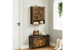 Vasagle Hanging Bathroom Storage with Adjustable Shelf and Double Shutter Doors | Rustic Brown Vasagle Hanging Bathroom Storage with Adjustable Shelf and Double Shutter Doors | Rustic Brown