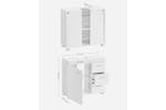 Vasagle 3 Large Drawers Bathroom Cabinet | White Vasagle 3 Large Drawers Bathroom Cabinet | White
