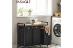 Vasagle 3-Compartment Laundry Basket | Rustic Brown/Black Vasagle 3-Compartment Laundry Basket | Rustic Brown/Black