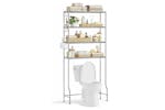 Songmics 4 Tier Over The Toilet Storage | Silver Gray Songmics 4 Tier Over The Toilet Storage | Silver Gray