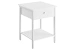 Vasagle Bedside Table with Drawer and Shelf | Matte White Vasagle Bedside Table with Drawer and Shelf | Matte White