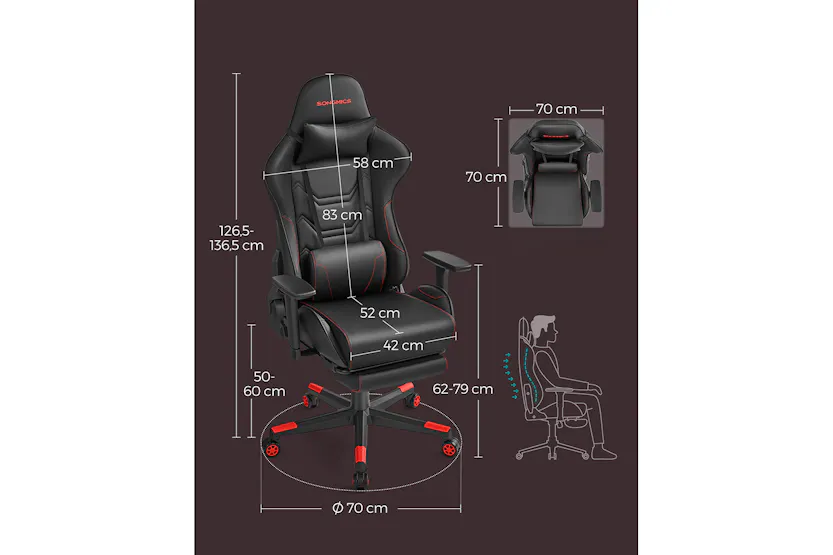Songmics Ergonomic Office Chair | Black/Red Songmics Ergonomic Office Chair | Black/Red