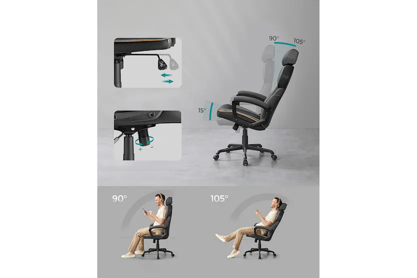 Songmics Office Chair with Adjustable Height | Classic Black Songmics Office Chair with Adjustable Height | Classic Black