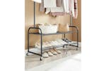 Songmics Clothes Rail with Coat and Shoe Storage Hallway | Black Songmics Clothes Rail with Coat and Shoe Storage Hallway | Black