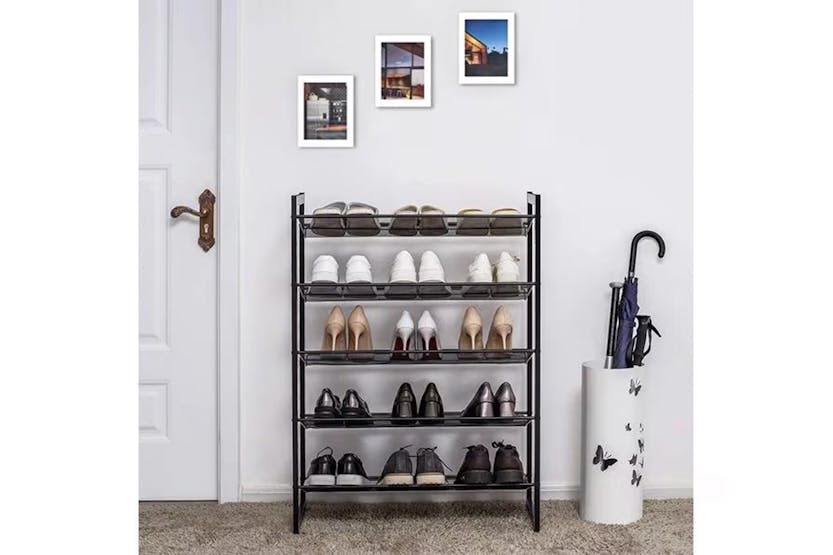 Songmics 5-Tier Shoe Rack | Black Songmics 5-Tier Shoe Rack | Black