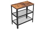 Vasagle Side Table Console Table With 2 Mesh Shelves | Rustic Brown Vasagle Side Table Console Table With 2 Mesh Shelves | Rustic Brown