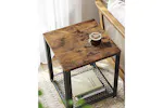 Vasagle Side Table with Mesh Shelf | Vintage Brown/Black Vasagle Side Table with Mesh Shelf | Vintage Brown/Black
