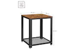 Vasagle Side Table with Mesh Shelf | Vintage Brown/Black Vasagle Side Table with Mesh Shelf | Vintage Brown/Black