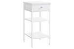 Vasagle Nightstand End Table with a Drawer | White Vasagle Nightstand End Table with a Drawer | White