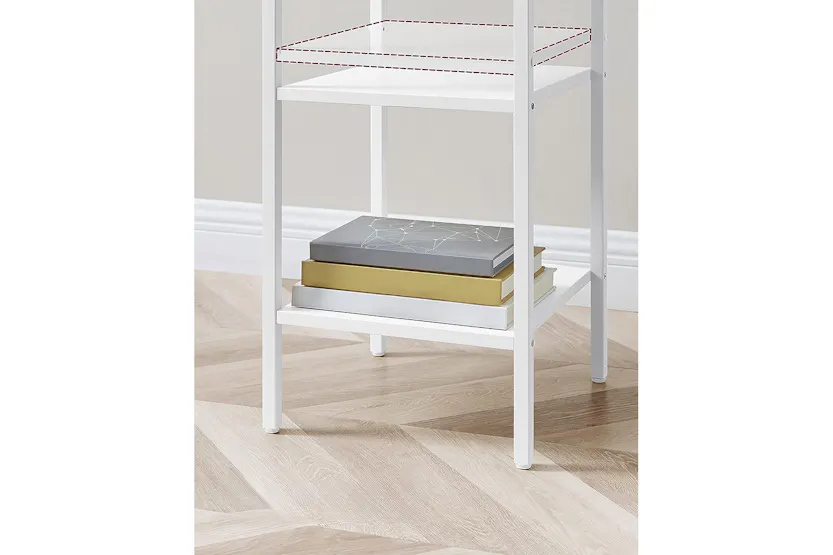 Vasagle Nightstand End Table with a Drawer | White Vasagle Nightstand End Table with a Drawer | White