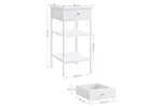 Vasagle Nightstand End Table with a Drawer | White Vasagle Nightstand End Table with a Drawer | White