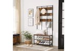 Vasagle FreeStanding Coat Rack with 8 Dual Hooks | Rustic Brown/Black Vasagle FreeStanding Coat Rack with 8 Dual Hooks | Rustic Brown/Black