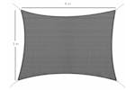Outsunny Rectangle Sun Shade Sail | Charcoal Grey Outsunny Rectangle Sun Shade Sail | Charcoal Grey