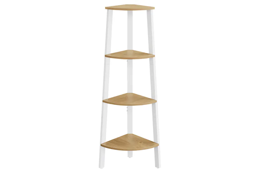 Vasagle Corner Ladder Shelves | 4 Shelves | Natural/White Vasagle Corner Ladder Shelves | 4 Shelves | Natural/White