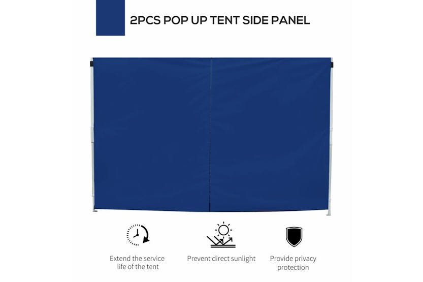 Outsunny 3m Gazebo Exchangeable Side Panel Wall with Window | Blue Outsunny 3m Gazebo Exchangeable Side Panel Wall with Window | Blue