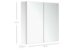 Homcom Stainless Steel Double Doors Bathroom Mirror Cabinet Homcom Stainless Steel Double Doors Bathroom Mirror Cabinet