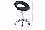 Homcom Beauty Stool with Adjustable Height | Black Homcom Beauty Stool with Adjustable Height | Black
