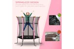 Homcom Childrens Mini Trampoline with Enclosure | 5ft | Pink Homcom Childrens Mini Trampoline with Enclosure | 5ft | Pink