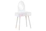 Homcom Kids Dressing Table with Heart-Shaped Handles | White Homcom Kids Dressing Table with Heart-Shaped Handles | White