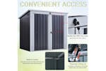 Outsunny Lift-Top Bin Shed with Lockable Double Door | Black Outsunny Lift-Top Bin Shed with Lockable Double Door | Black