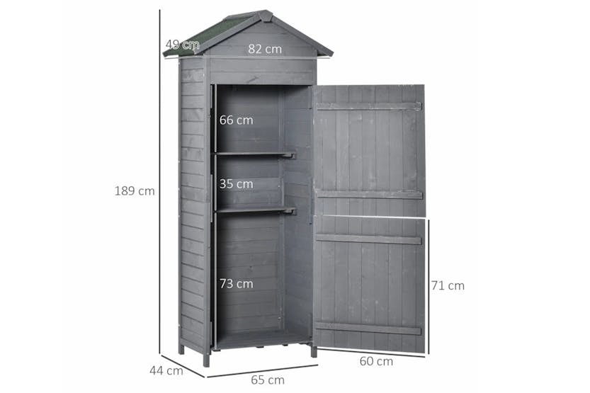 Outsunny Garden Storage Roof Tool Cabinet with Lockable Door | Grey Outsunny Garden Storage Roof Tool Cabinet with Lockable Door | Grey