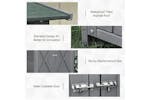 Outsunny Garden Wood Storage Shed with Storage Table | Grey Outsunny Garden Wood Storage Shed with Storage Table | Grey