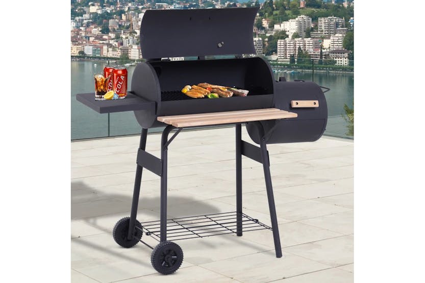 Outsunny Portable Cold-Rolled Steel Charcoal BBQ Grill | Black Outsunny Portable Cold-Rolled Steel Charcoal BBQ Grill | Black