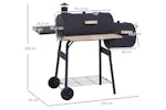 Outsunny Portable Cold-Rolled Steel Charcoal BBQ Grill | Black Outsunny Portable Cold-Rolled Steel Charcoal BBQ Grill | Black