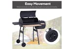 Outsunny Portable Cold-Rolled Steel Charcoal BBQ Grill | Black Outsunny Portable Cold-Rolled Steel Charcoal BBQ Grill | Black