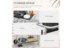 Outsunny Charcoal BBQ Double Grill Trolley with Side Table | Black Outsunny Charcoal BBQ Double Grill Trolley with Side Table | Black